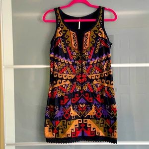 FREE PEOPLE mini embroidered dress